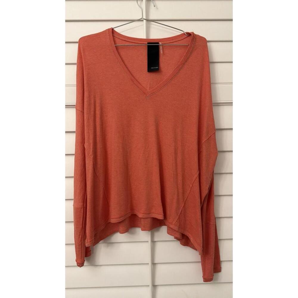 Heather by Bordeaux coral long sleeve to‎ size Large